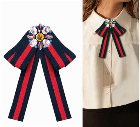 gucci neck bow sale|Gucci bow tie brooch.